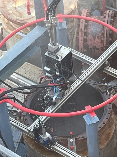 熱交内面自動洗浄機（センチネル）縦型熱交に実戦適用その２